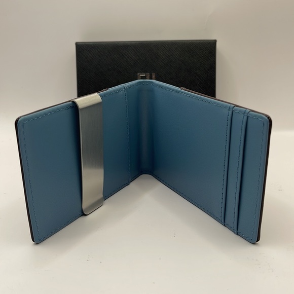 NWB-Forrest & Harold Slim RFID Money Clip Wallet in Top Grain Leather - Picture 8 of 12